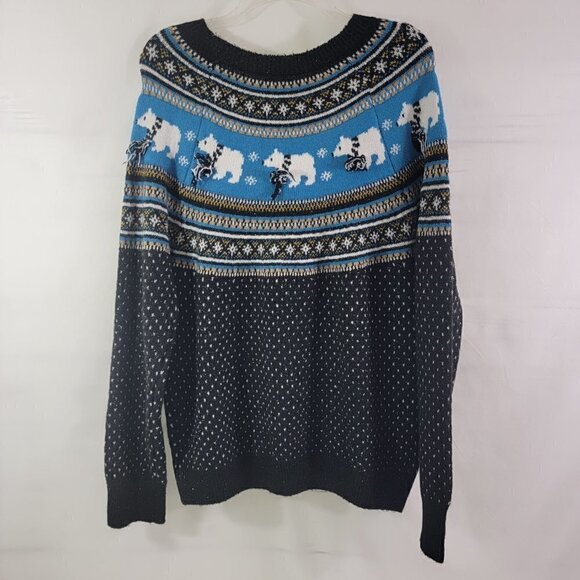 Holiday Time POLAR BEAR Ugly Christmas Holiday Sweater – Size  Small - Picture 16 of 16